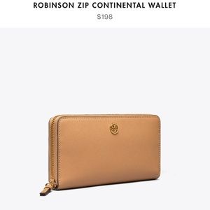 Tory Burch leather zip wallet/wristlet